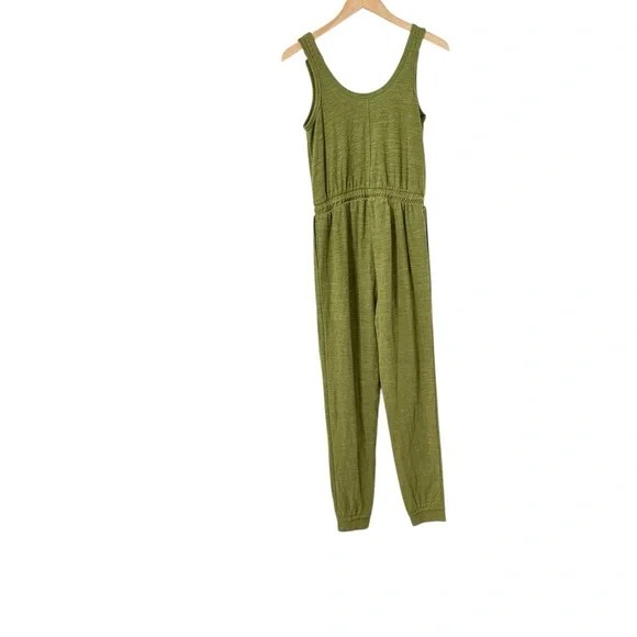 FREE PEOPLE FP Beach 2 Piece BiCoastal Quiet Moss Jumpsuit Cardigan Duster Set - Picture 5 of 11
